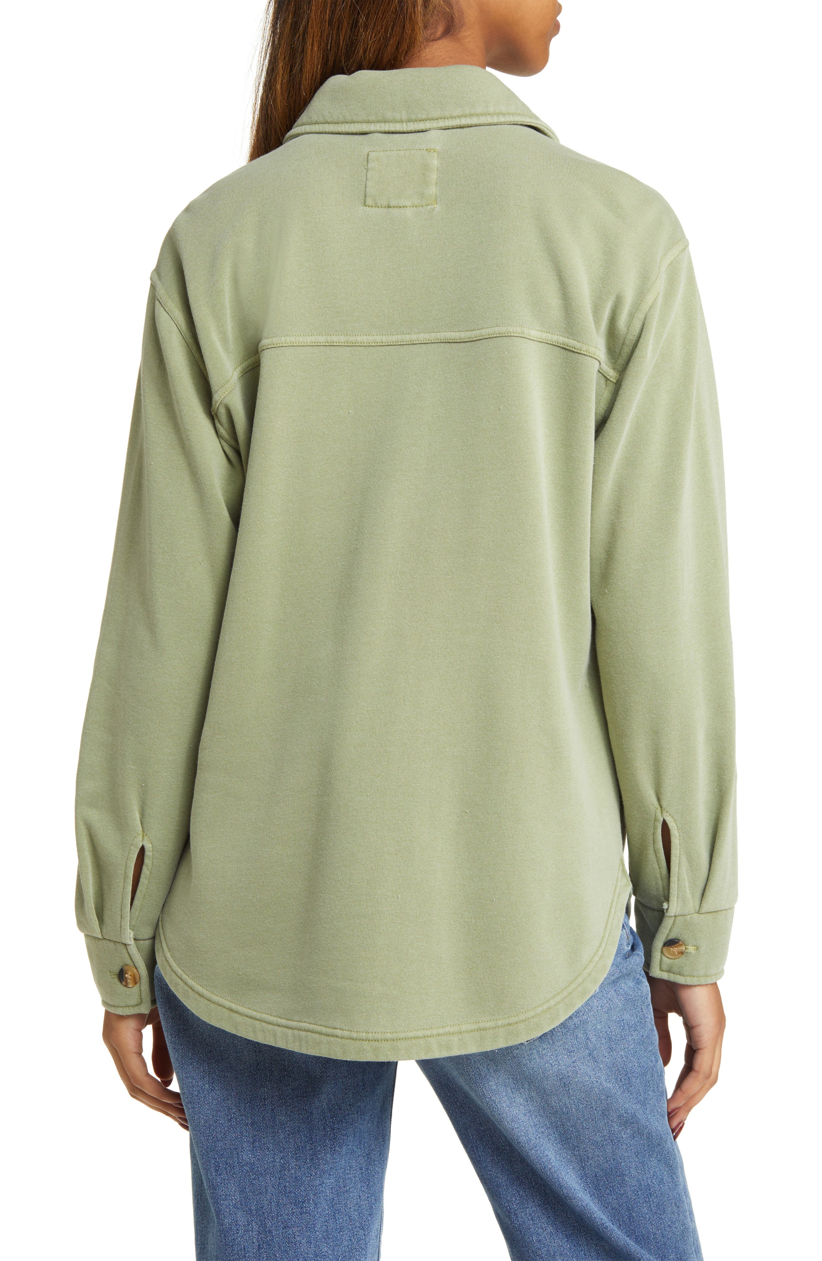 Longline Sweatshirt Knit Shacket - image 2