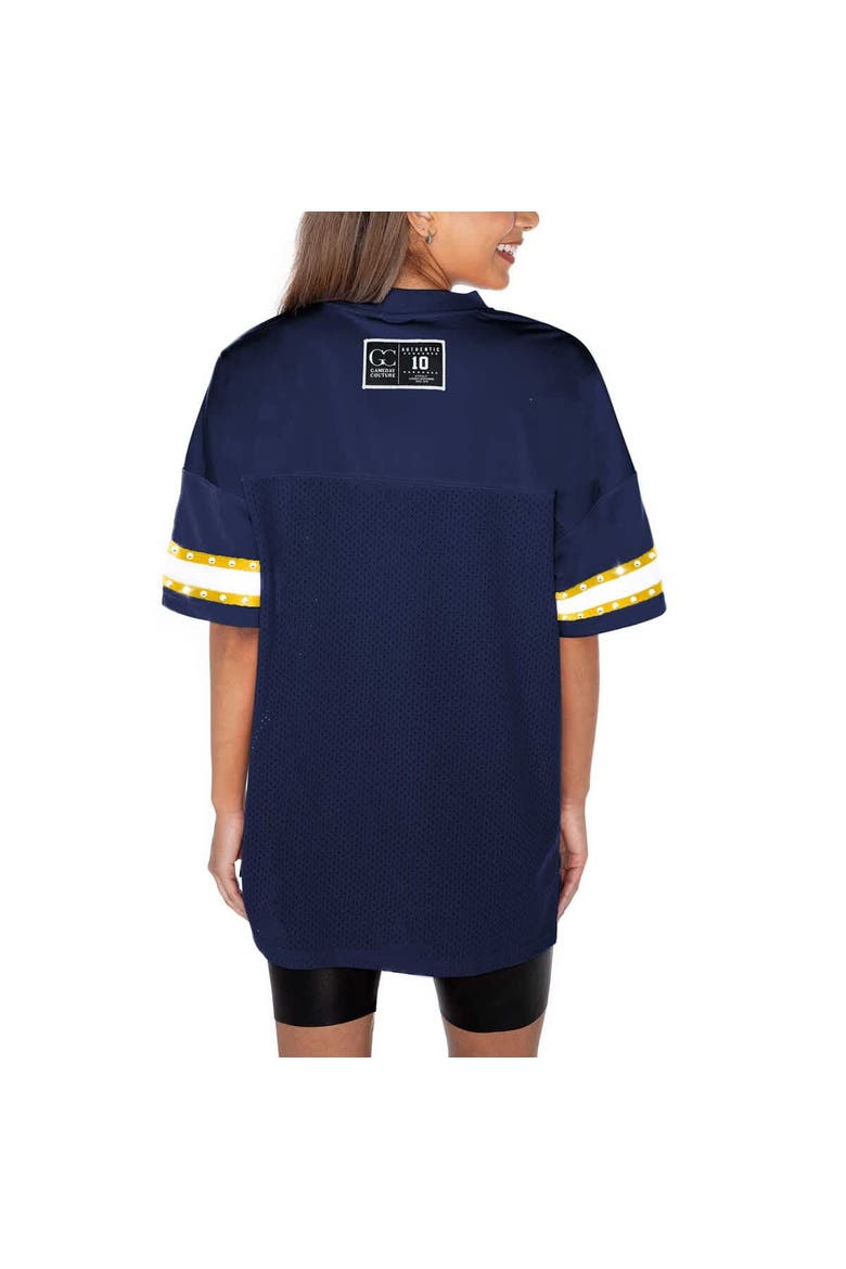 Women's Gameday Couture Navy Michigan Wolverines Until Kickoff Rhinestone Fashion T-Shirt, Alternate, color, Navy