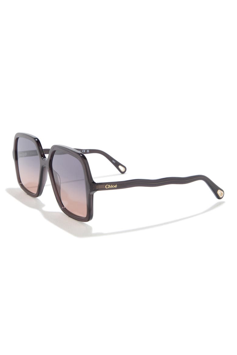 58mm Square Sunglasses, Alternate, color, GREY GREY BLUE