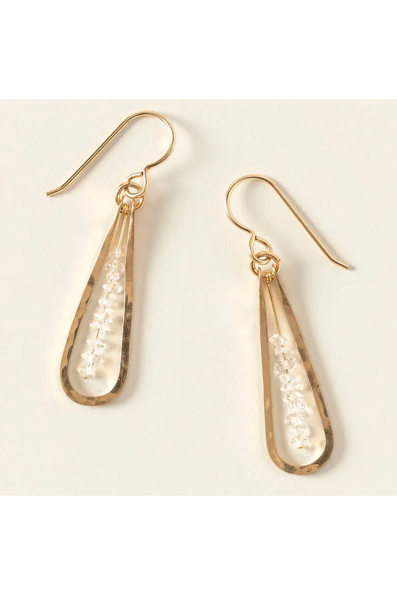 Herkimer Diamond Raindrop Earrings by Britta Ambauen, Main, color, Herkimer Diamond