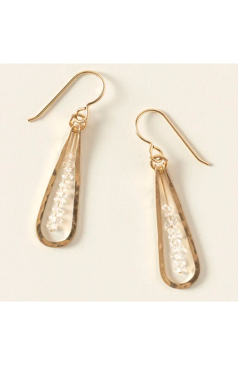 Uncommon Goods Herkimer Diamond Raindrop Earrings by Britta Ambauen, Main, color, Herkimer Diamond