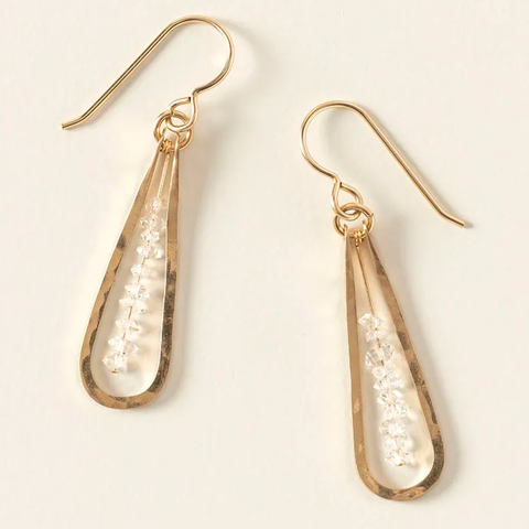 Herkimer Diamond Raindrop Earrings by Britta Ambauen