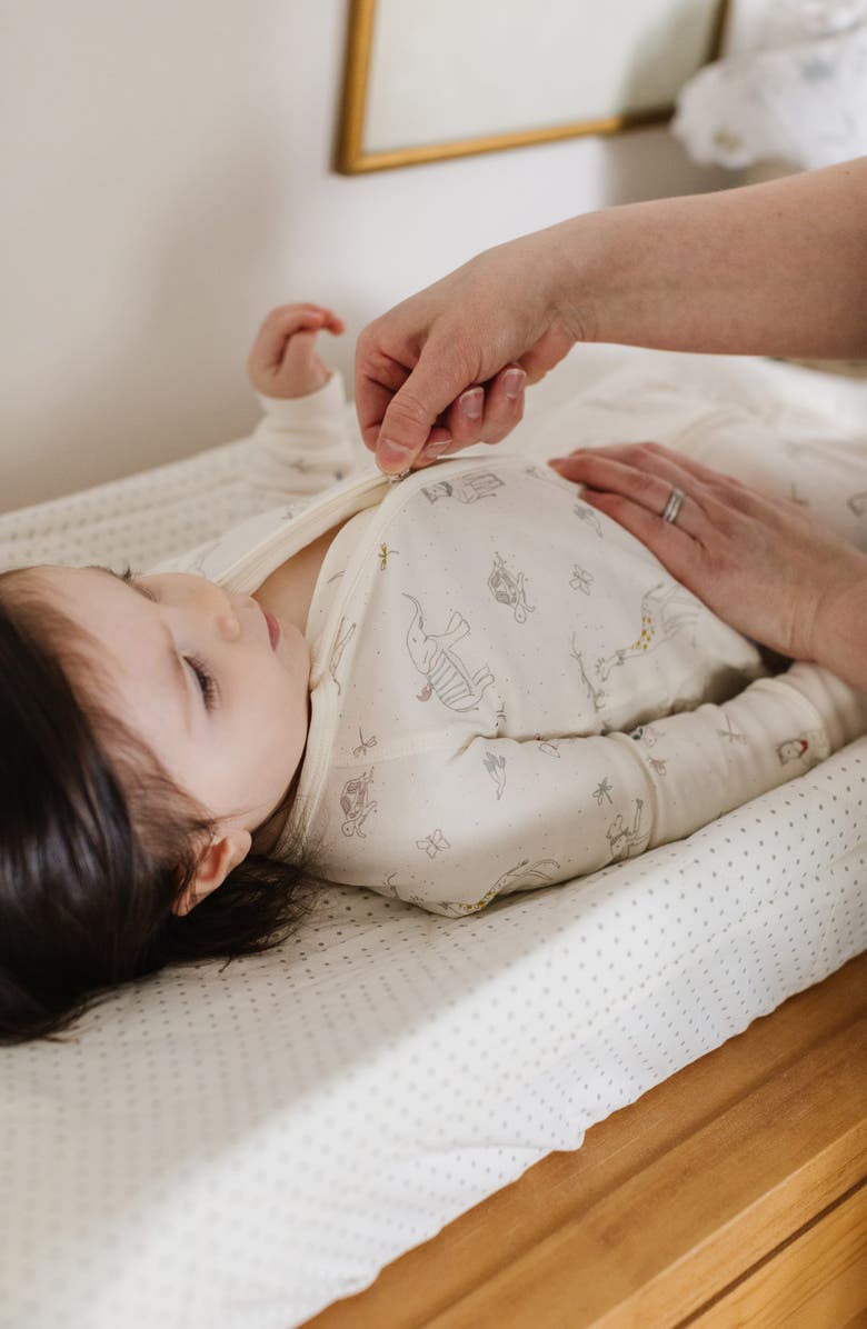 Pehr Magical Forest Zip Fitted Organic Cotton One-Piece Pajamas, Alternate, color, Magical Forest