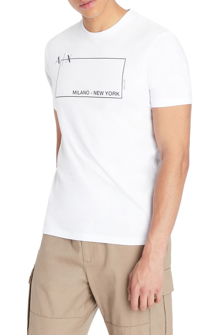 Box Logo Graphic Tee, Main, color, WHITE