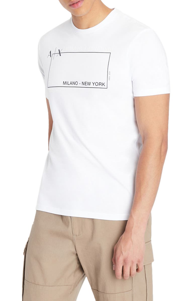 Armani Exchange Box Logo Graphic Tee, Main, color,