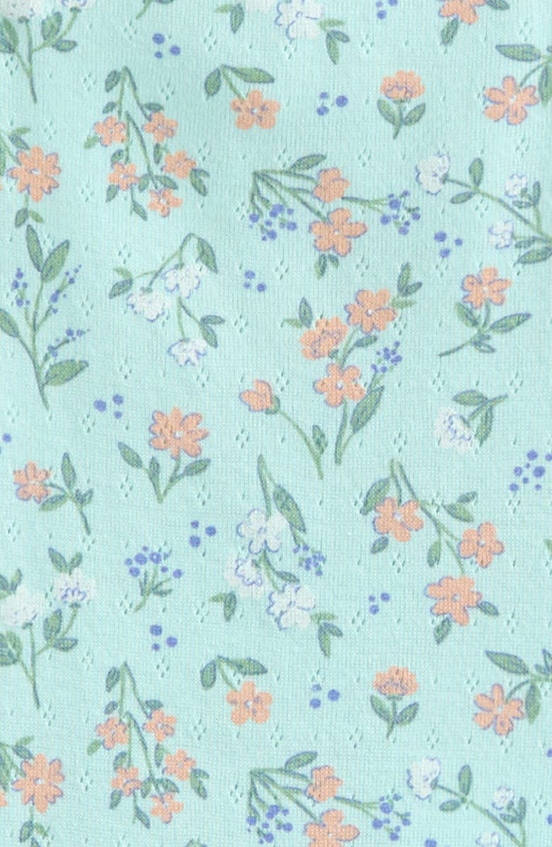 Nordstrom Tank Bodysuit & Shorts Set, Alternate, color, Teal Delight Sugar Floral