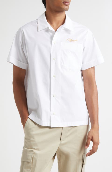 Logo Embroidered Camp Shirt