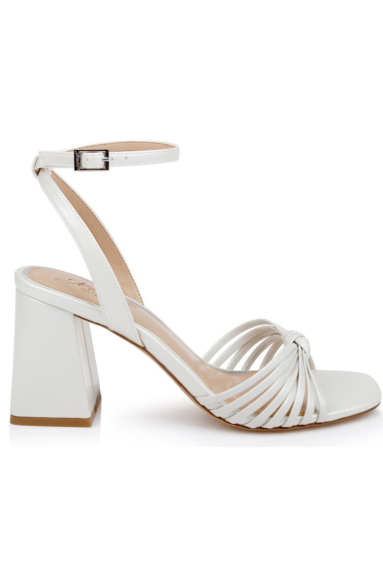 Jewel Badgley Mischka Nariah Ankle Strap Sandal, Alternate, color, White Matte