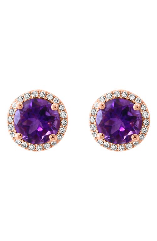 Effy Amethyst & Diamond Stud Earrings In Purple