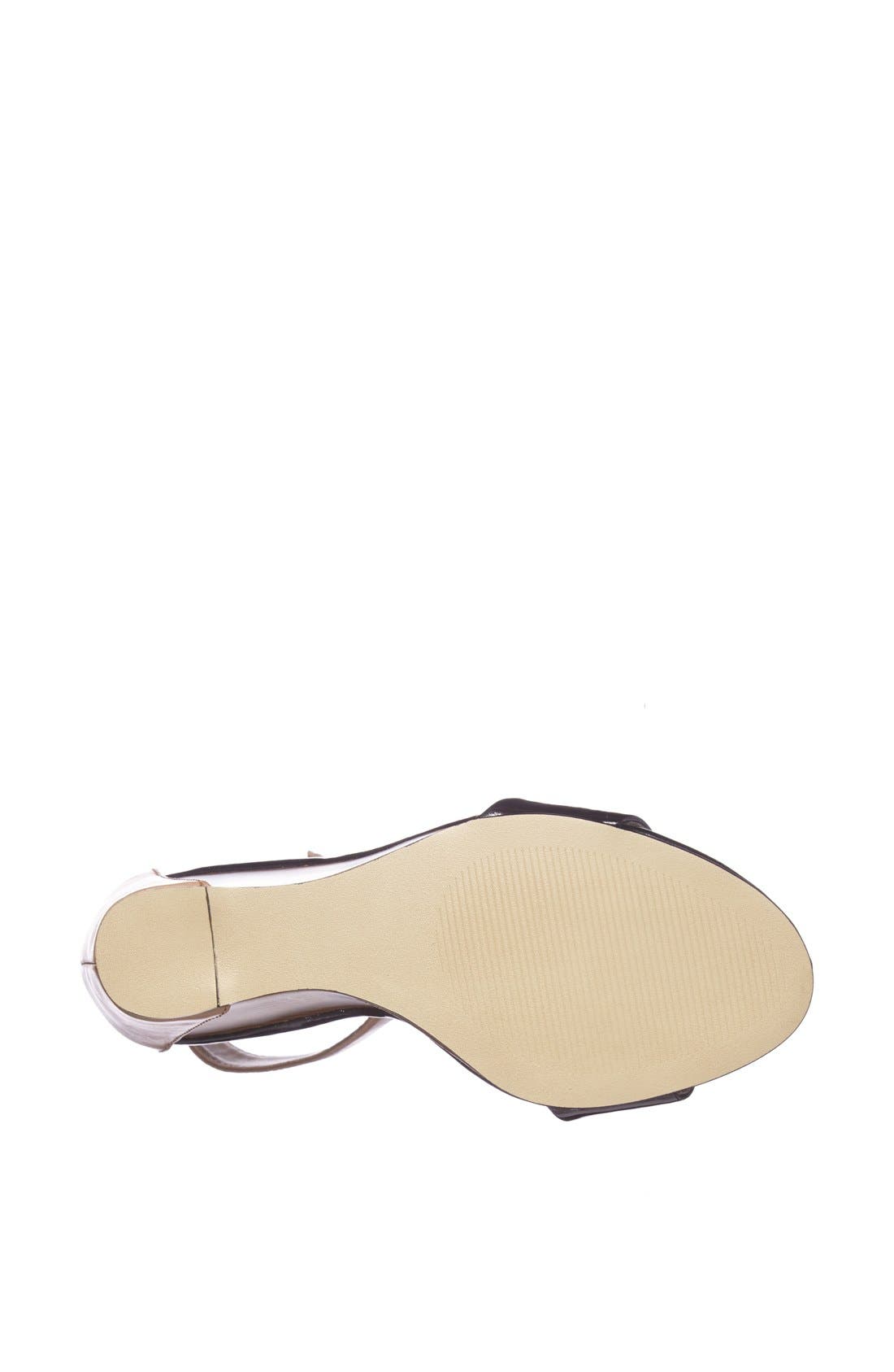 'Fiona' Colorblock Wedge Sandal, Alternate, color, BLACK