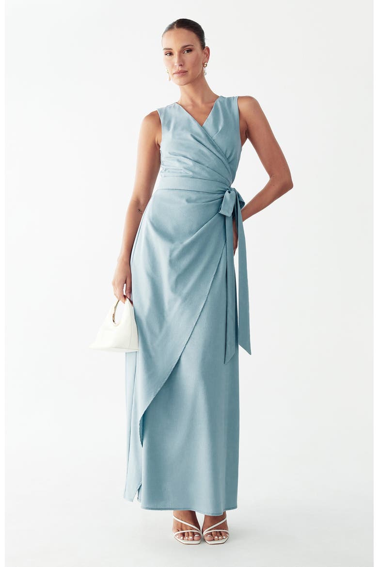 Hattie Maxi Dress, Alternate, color, Dusty Blue