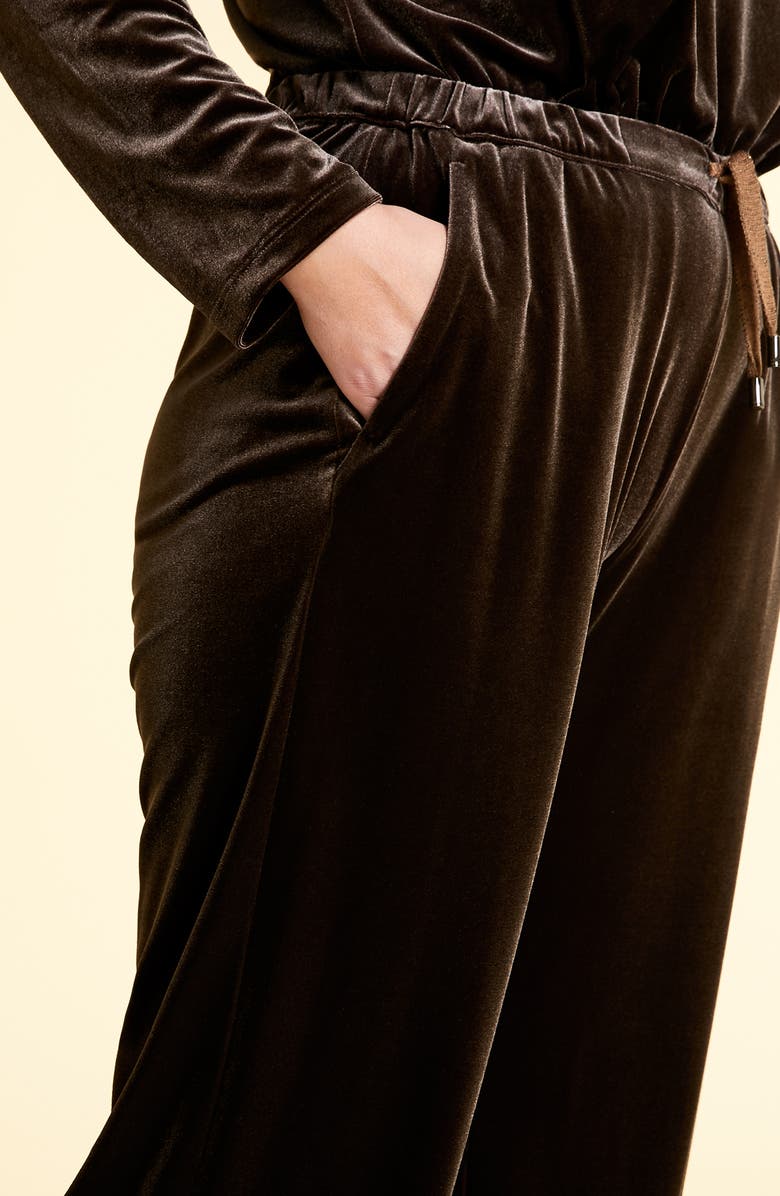 Marina Rinaldi Velvet Jersey Pants, Alternate, color,