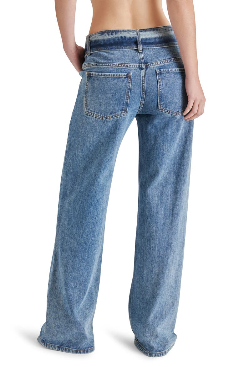 Cove Belted Baggy Low Rise Jeans, Alternate, color, ORION BLUE