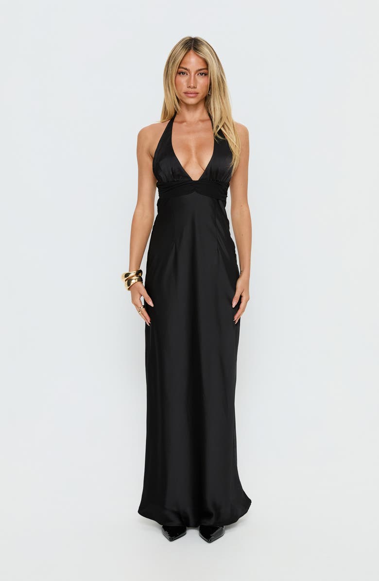 Princess Polly Odyssa Satin Halter Gown, Alternate, color, 