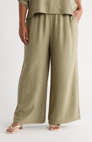 MAX STUDIO Wied Leg Drawstring Pants