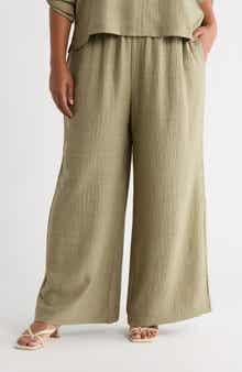 MAX STUDIO Wied Leg Drawstring Pants