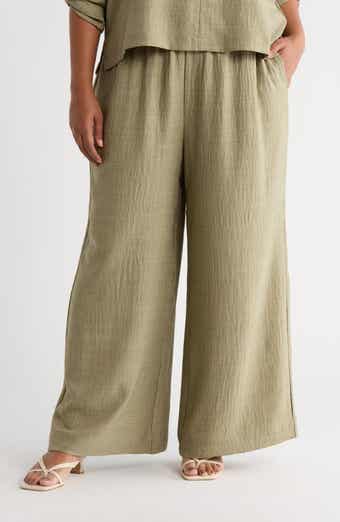 MAX STUDIO Wied Leg Drawstring Pants