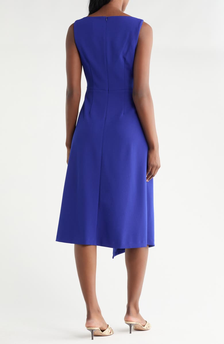 Vince Camuto Sleeveless Stretch Crepe Fit & Flare Midi Dress, Alternate, color, Cobalt