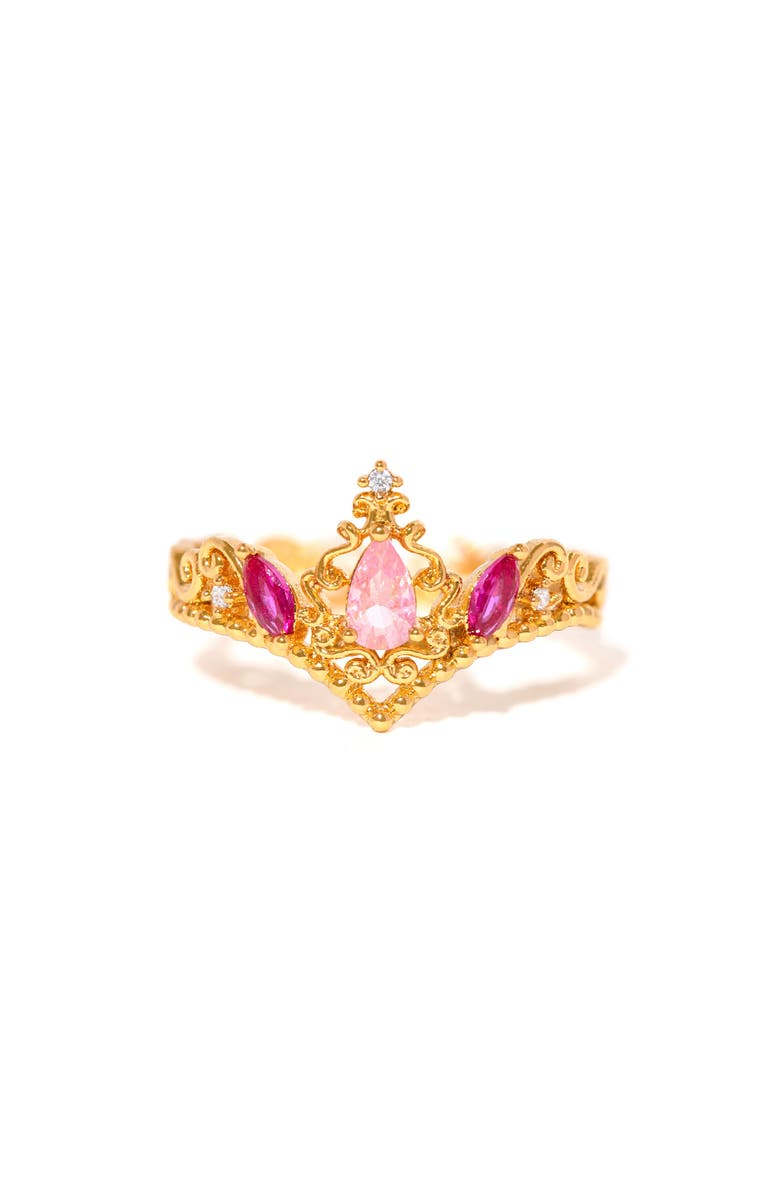 Girls Crew x Disney Princess Sleeping Beauty Ring, Main, color, Gold