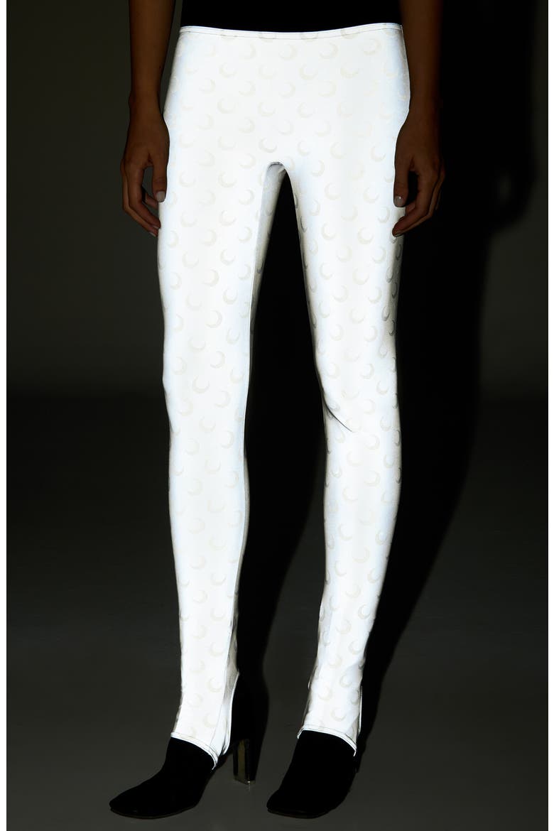 Moon Print Jersey Stirrup Leggings, Alternate, color, REFLECT / ALL OVER MOON GREY