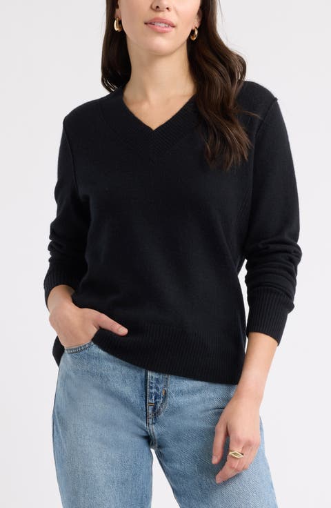 Wool & Cashmere V-Neck Sweater