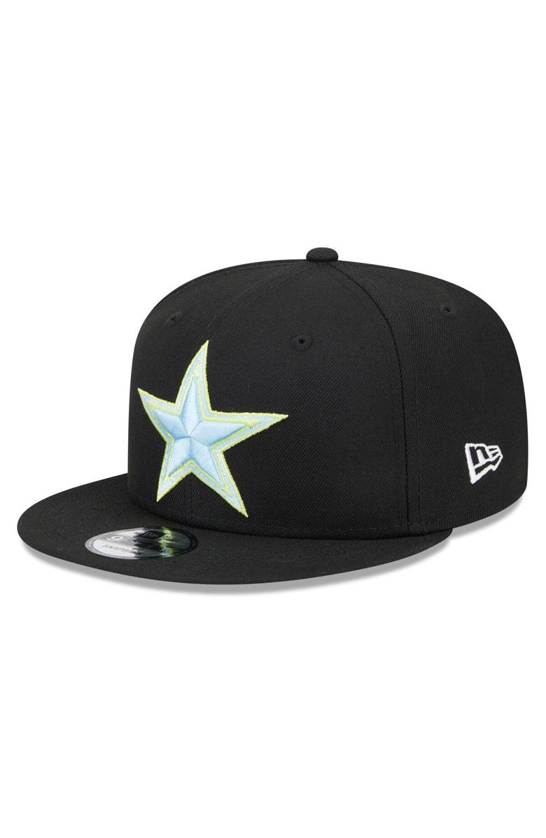 New Era Men's New Era Black Dallas Cowboys Color Pack Multi 9FIFTY Snapback Hat, Alternate, color,