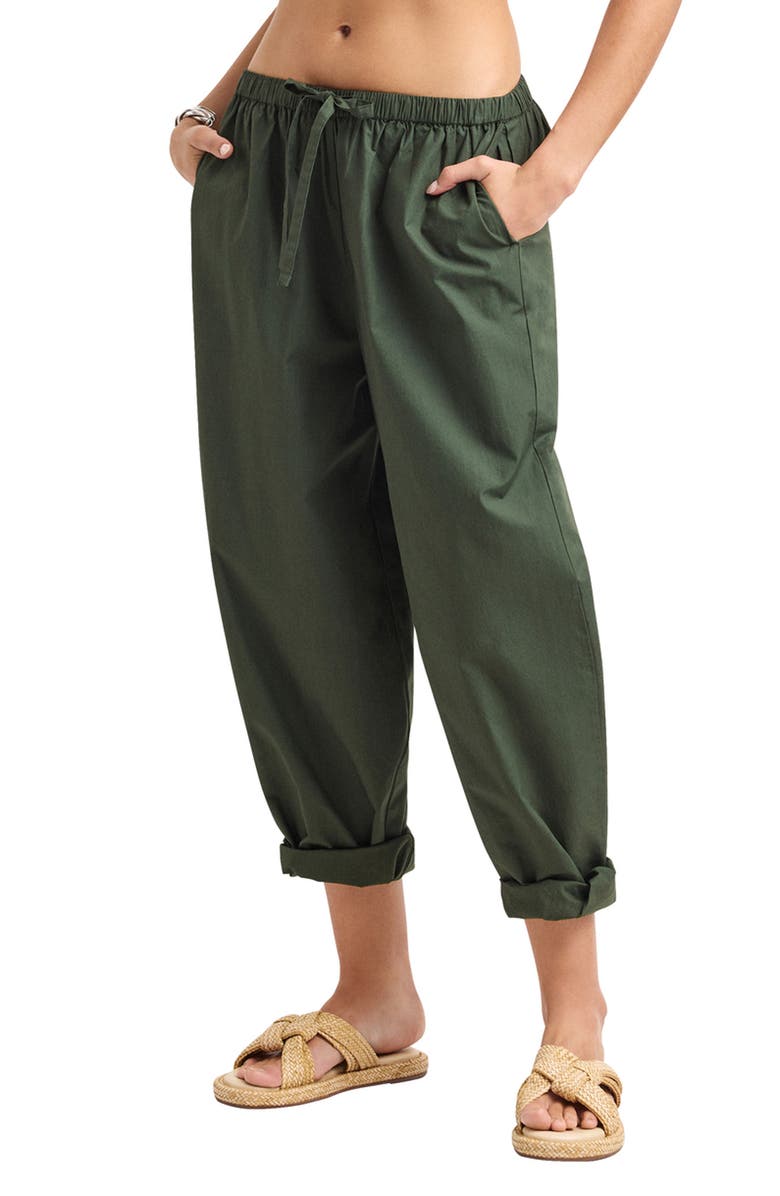 Vitamin A<sup>®</sup> Parker Organic Cotton Cuff Cover-Up Pants, Alternate, color, Green
