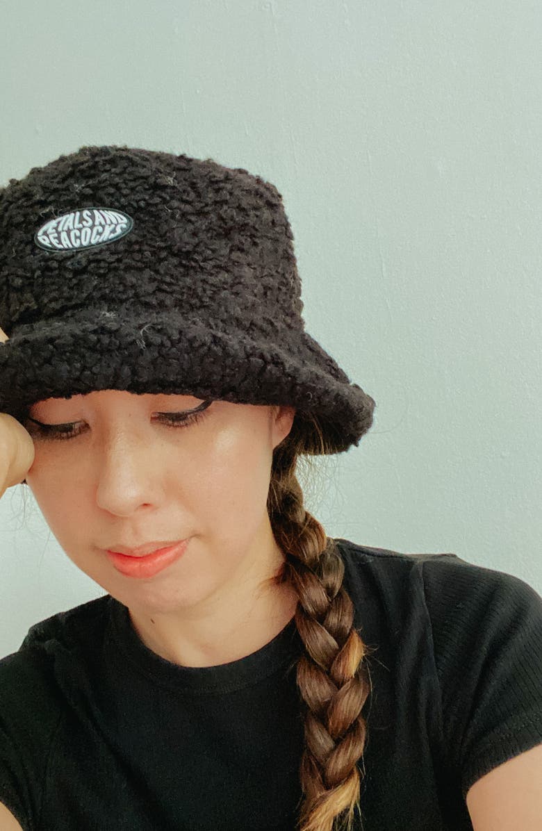 Petals and Peacocks Fleece Bucket Hat, Alternate, color,