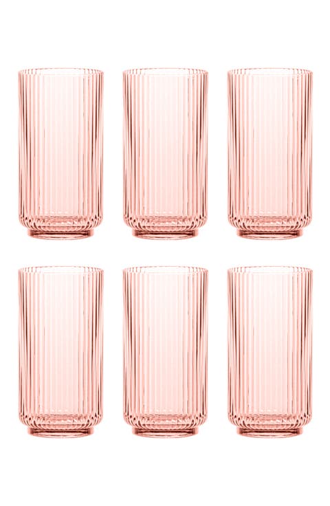 Set of 6 Shatterproof Mesa Jumbo Drinking Glasses