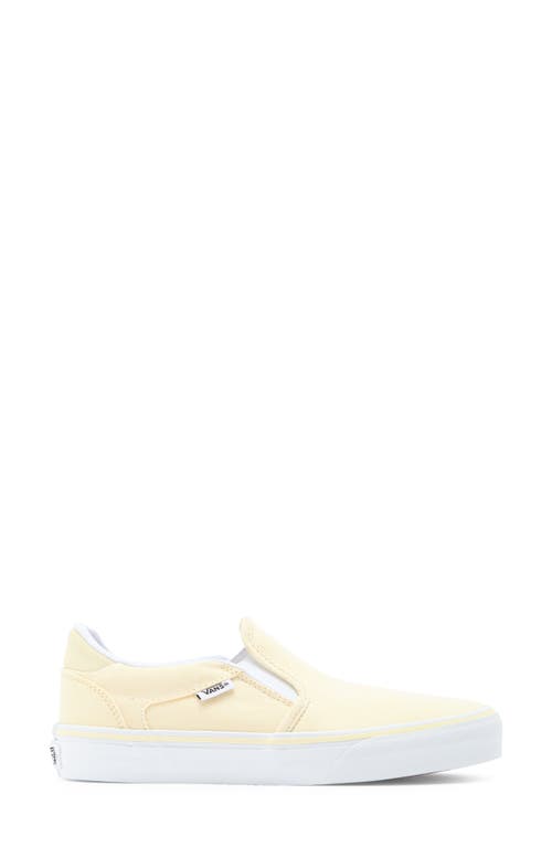 Vans Asher Deluxe Slip-on Sneaker In Summer Canvas Yellow