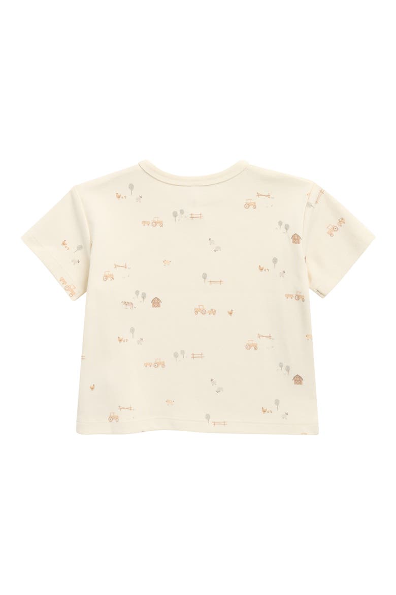 Kids' Farm Print Boxy Organic Cotton T-Shirt, Alternate, color, IVORY