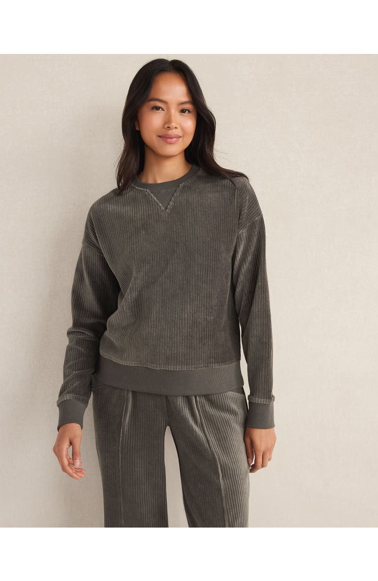 Haven Well Within Corded Velour Crewneck Pullover, Main, color, Rainfall