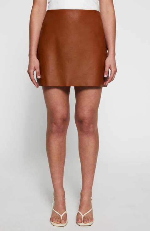 Rockefeller Leather Mini Skirt