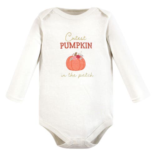 Hudson Baby Infant Breathable Cotton Long-sleeve Bodysuit Bundle 3 Count In Multi