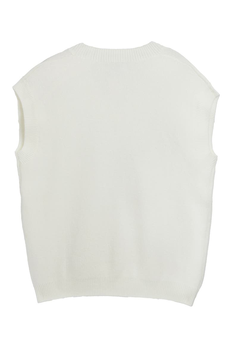 Cotton Sweater Vest, Alternate, color, WHITE