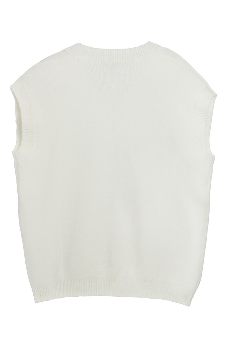 SAACHI Cotton Sweater Vest, Alternate, color, White