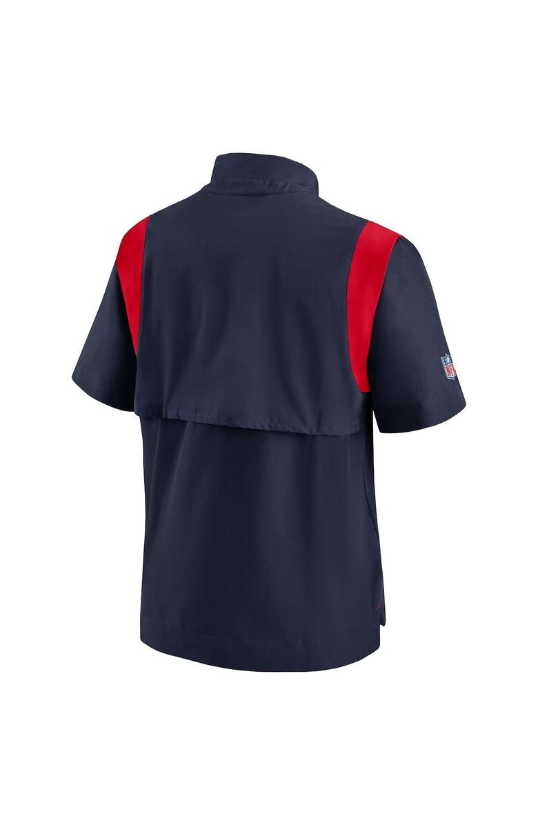 Nike Men's Nike Navy New England Patriots Sideline Coaches Chevron Lockup Pullover Top, Alternate, color, Navy