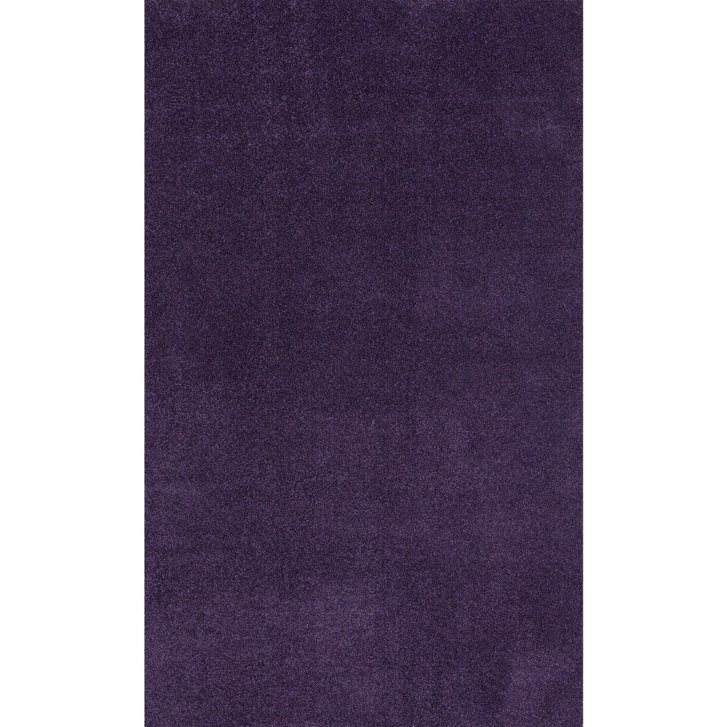 Jonathan Y Haze Solid Low-pile Area Rug In Purple