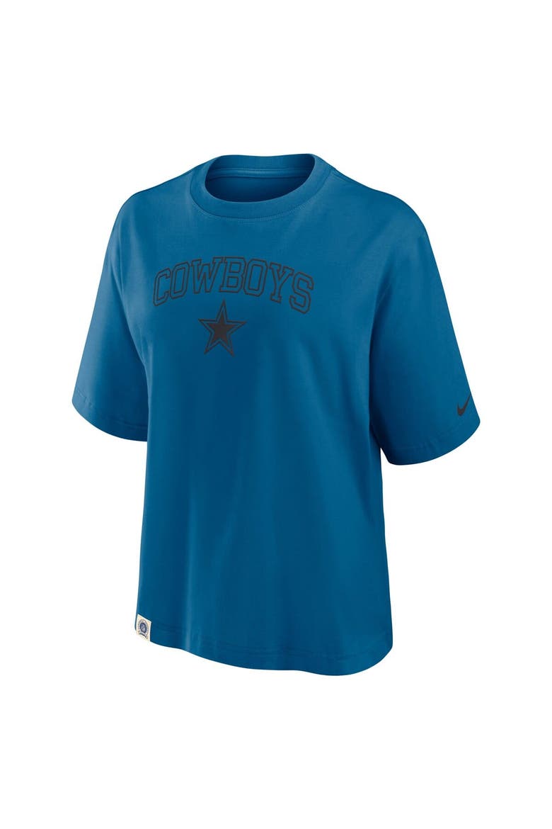 Women's Nike Blue Dallas Cowboys Glory Arch Boxy T-Shirt, Alternate, color, Blue