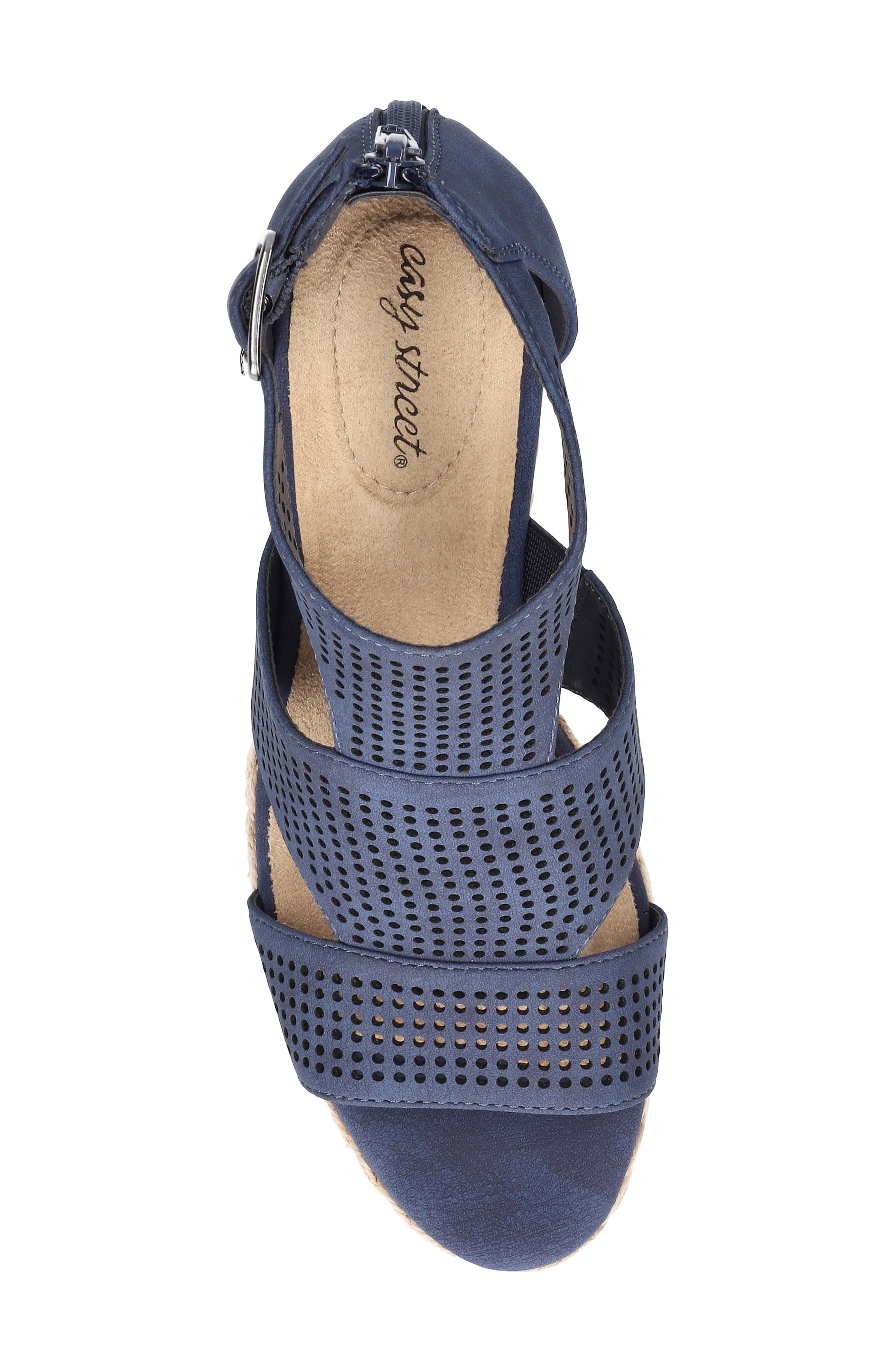 Tova Espadrille Platform Wedge Sandal, Alternate, color, NAVY
