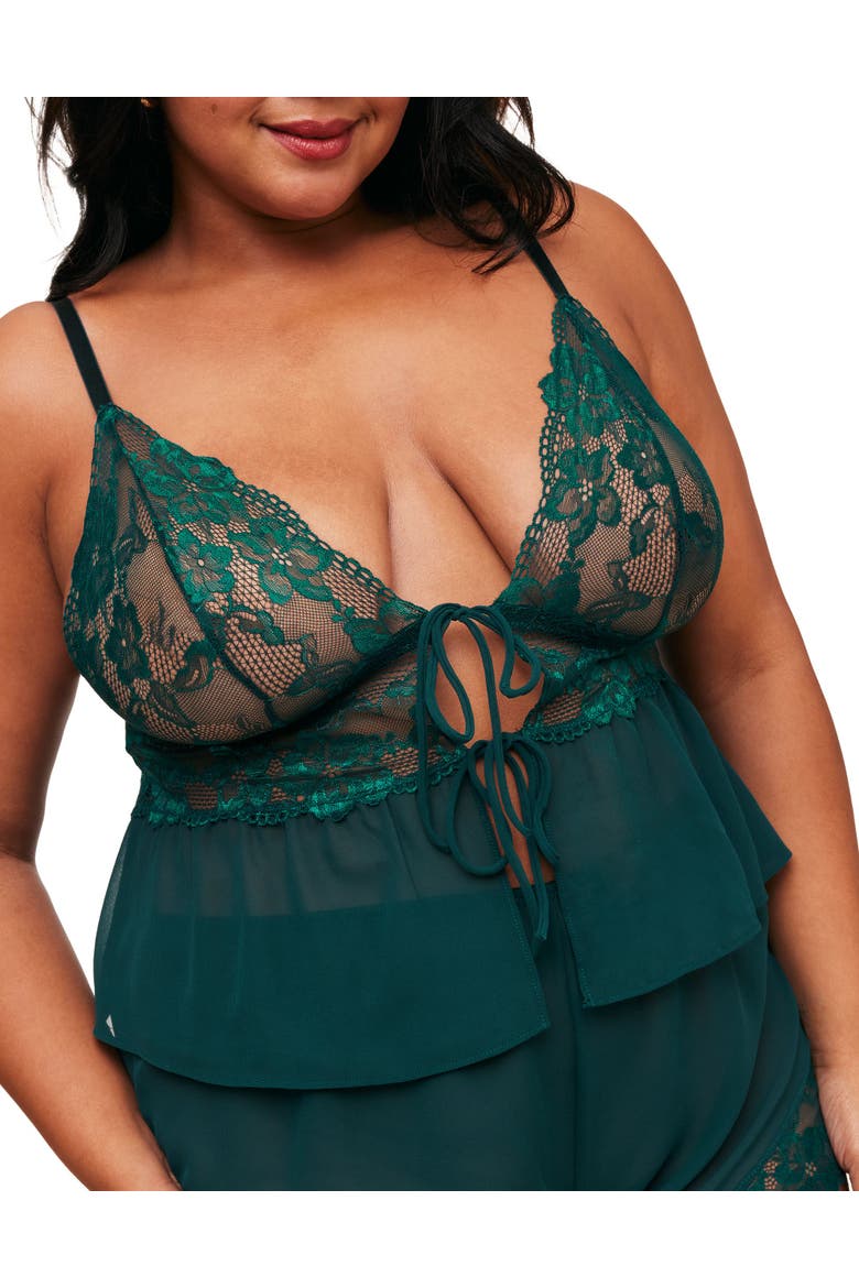 Tammy Camisole & Shorts Set Lingerie, Alternate, color, green