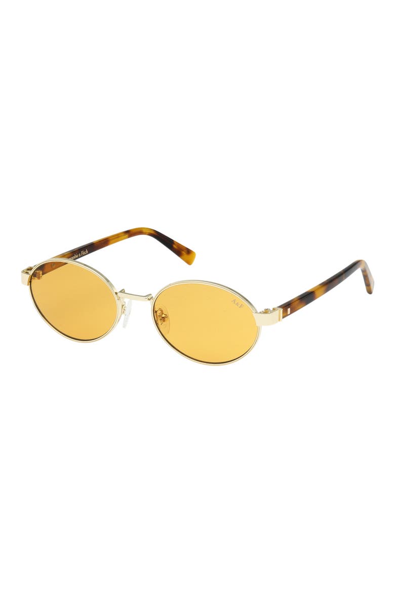 51mm Oval Sunglasses, Alternate, color, GOLD / BROWN
