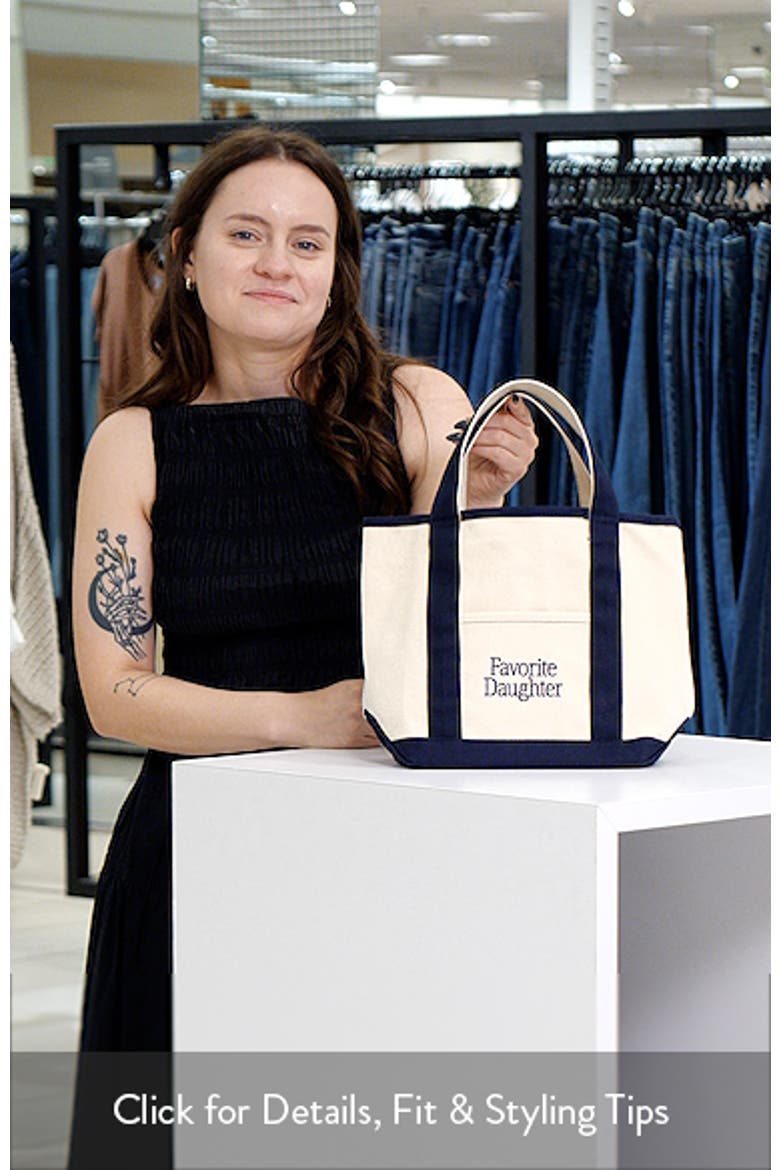 Small Logo Embroidered Canvas Tote video