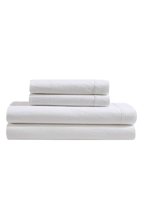 Calvin Klein 200 Thread Count Cotton Percale Sheet Set in White  product