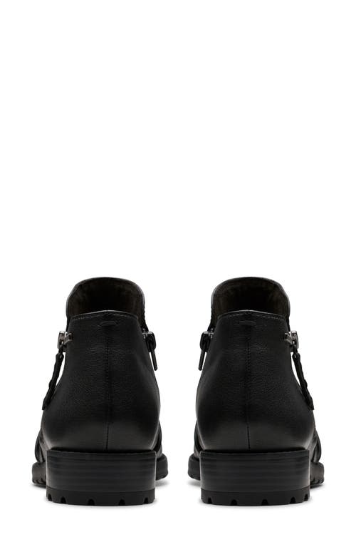 Clarks Women's Hearth Dove Lug Sole Ruched Booties In Black
