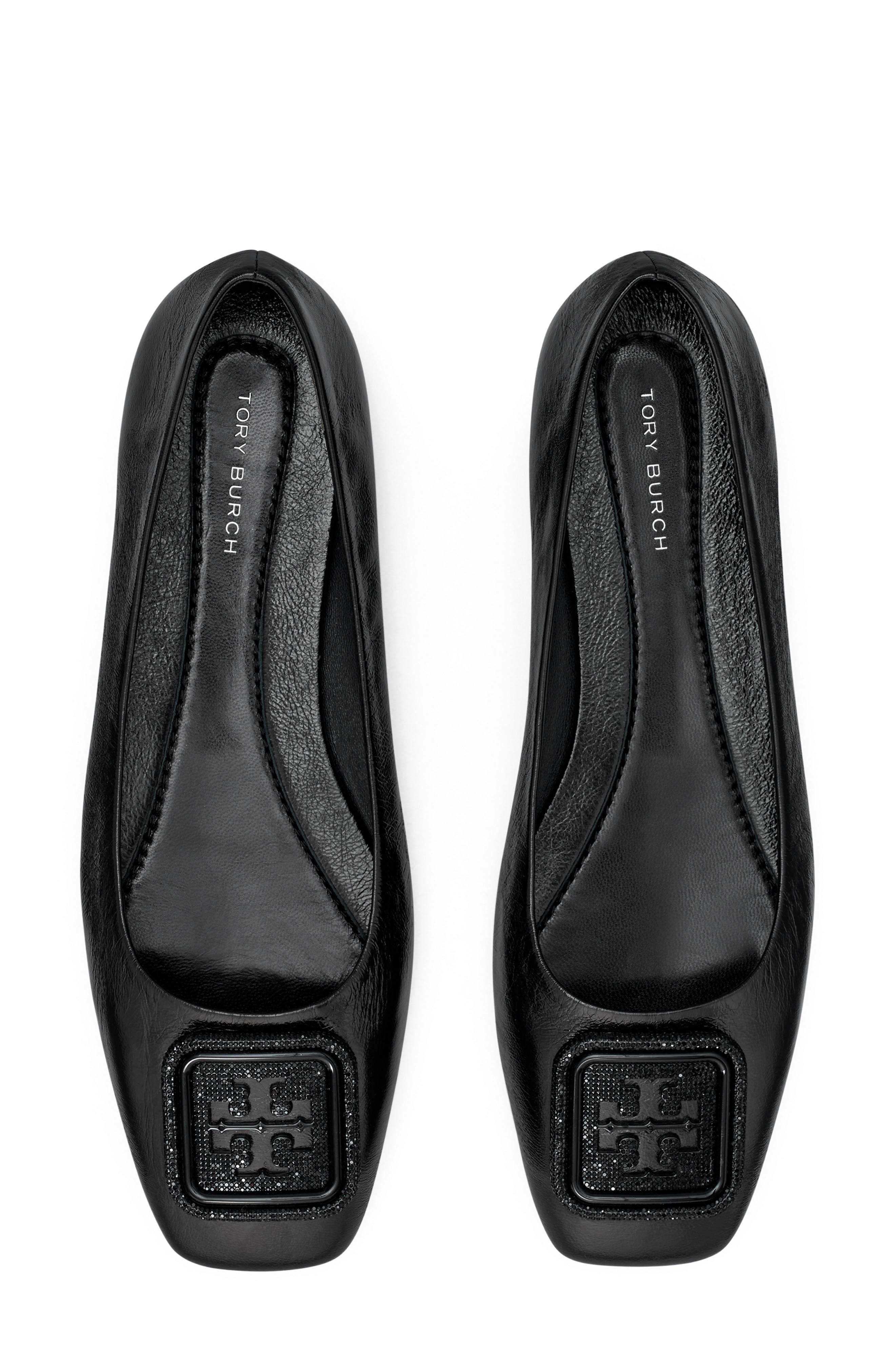 Tory Burch Georgia Pavé Square Toe Ballet Flat, Alternate, color, 