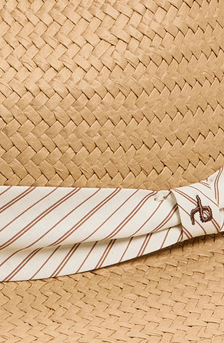 rag & bone Packable Straw Fedora, Alternate, color, Burnt Straw