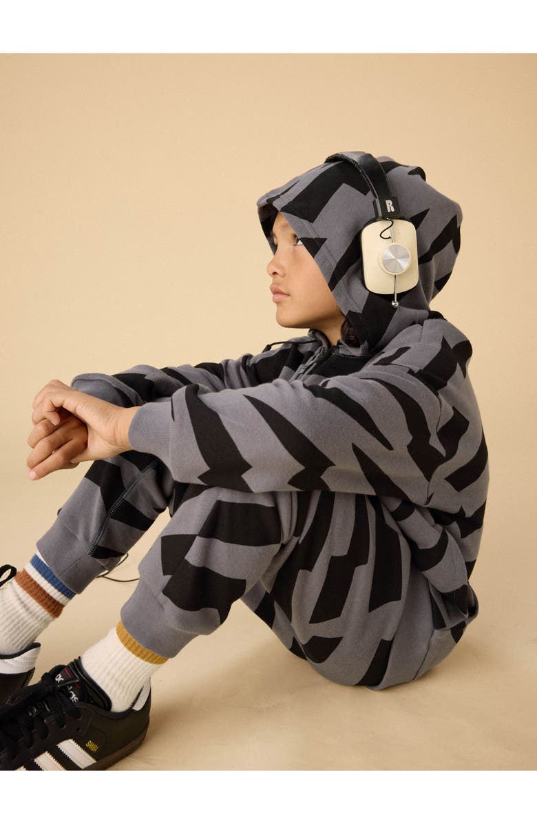 Tea Collection Easy Fit Hoodie, Alternate, color, Lightning Stripes