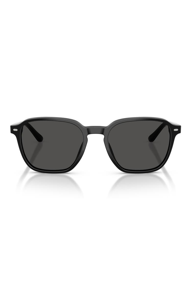 53mm Irregular Sunglasses, Main, color, BLACK / DARK GREY