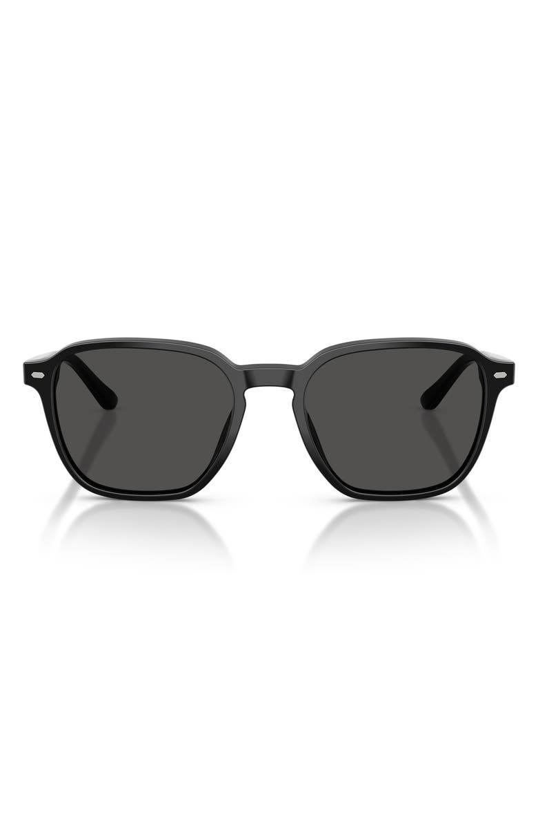 Brooks Brothers 53mm Irregular Sunglasses, Main, color, Black / Dark Grey